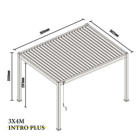 Umbrentic  10' × 13' Louvered Pergola Double Aluminum Louvers with Adjustable Rainproof Roof, Outdoor Aluminum Louvered Pergola, for Garden, Patio, Backyard, lawns